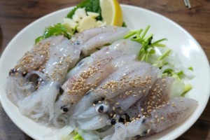 청정바다 한려수도에서 잡아 올린 여수 호래기 (꼴뚜기)